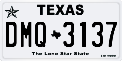 TX license plate DMQ3137