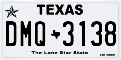 TX license plate DMQ3138