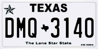 TX license plate DMQ3140