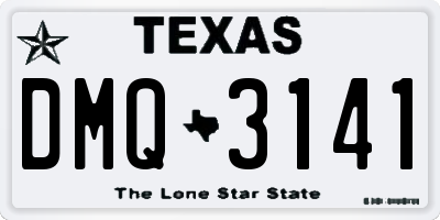TX license plate DMQ3141