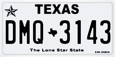 TX license plate DMQ3143