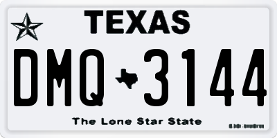 TX license plate DMQ3144