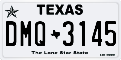 TX license plate DMQ3145