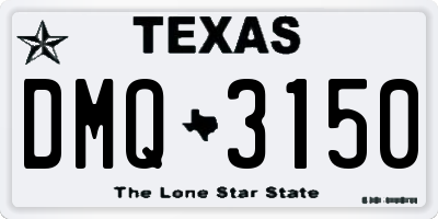 TX license plate DMQ3150