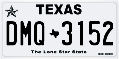 TX license plate DMQ3152