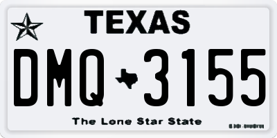 TX license plate DMQ3155