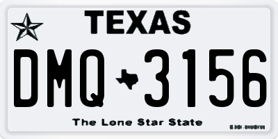 TX license plate DMQ3156