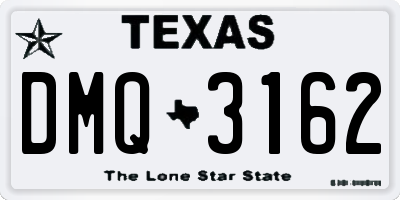 TX license plate DMQ3162