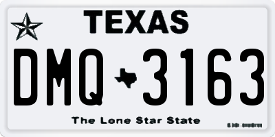 TX license plate DMQ3163