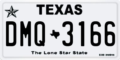 TX license plate DMQ3166