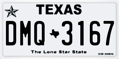 TX license plate DMQ3167