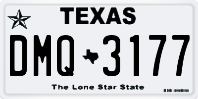 TX license plate DMQ3177
