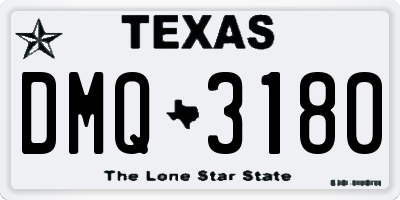 TX license plate DMQ3180