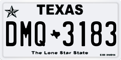 TX license plate DMQ3183