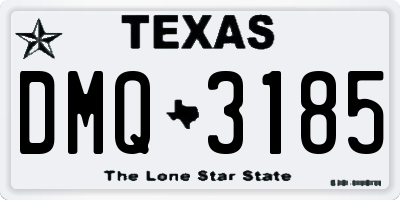 TX license plate DMQ3185