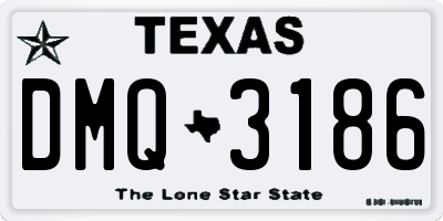 TX license plate DMQ3186
