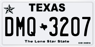 TX license plate DMQ3207