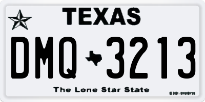 TX license plate DMQ3213