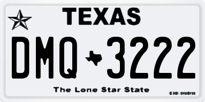TX license plate DMQ3222