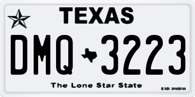 TX license plate DMQ3223