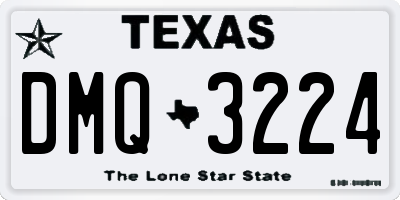 TX license plate DMQ3224