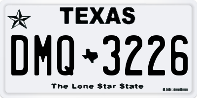 TX license plate DMQ3226