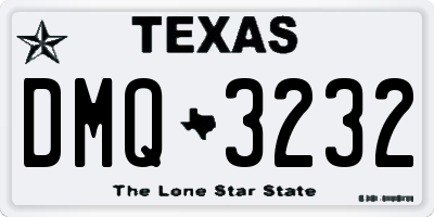 TX license plate DMQ3232