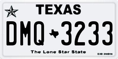 TX license plate DMQ3233