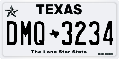TX license plate DMQ3234