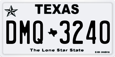 TX license plate DMQ3240