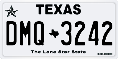 TX license plate DMQ3242