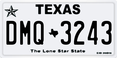 TX license plate DMQ3243