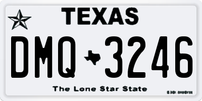 TX license plate DMQ3246