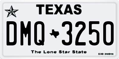 TX license plate DMQ3250