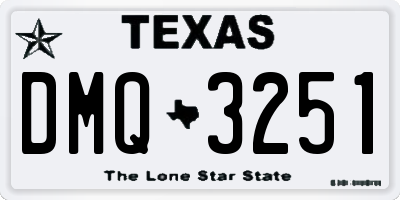 TX license plate DMQ3251