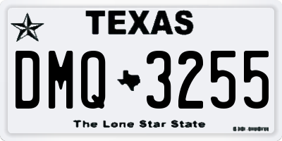 TX license plate DMQ3255
