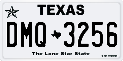 TX license plate DMQ3256