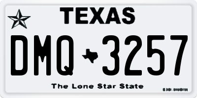 TX license plate DMQ3257