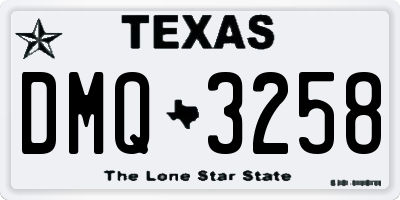 TX license plate DMQ3258