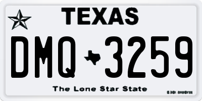 TX license plate DMQ3259