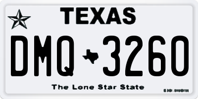 TX license plate DMQ3260