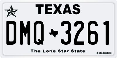 TX license plate DMQ3261