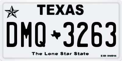 TX license plate DMQ3263