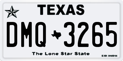 TX license plate DMQ3265