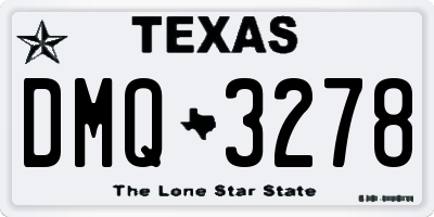 TX license plate DMQ3278