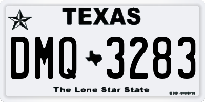 TX license plate DMQ3283