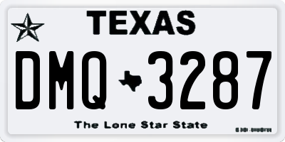 TX license plate DMQ3287
