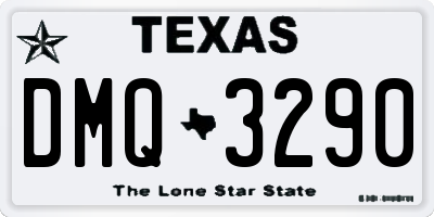TX license plate DMQ3290