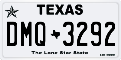 TX license plate DMQ3292