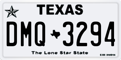 TX license plate DMQ3294